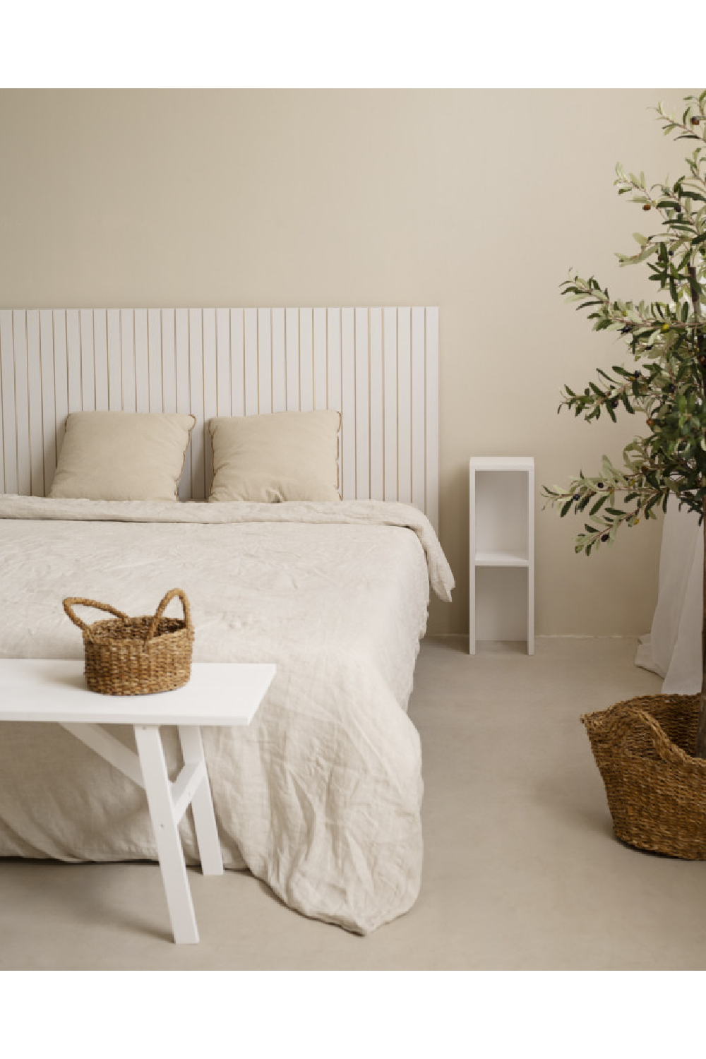 Pine Wood Grooved Headboard | Decowood Marta | Oroa.com