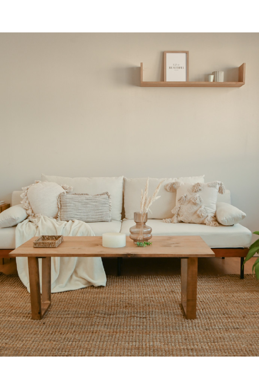 Slatted Pine Coffee Table | Decowood Oyane | Oroa.com