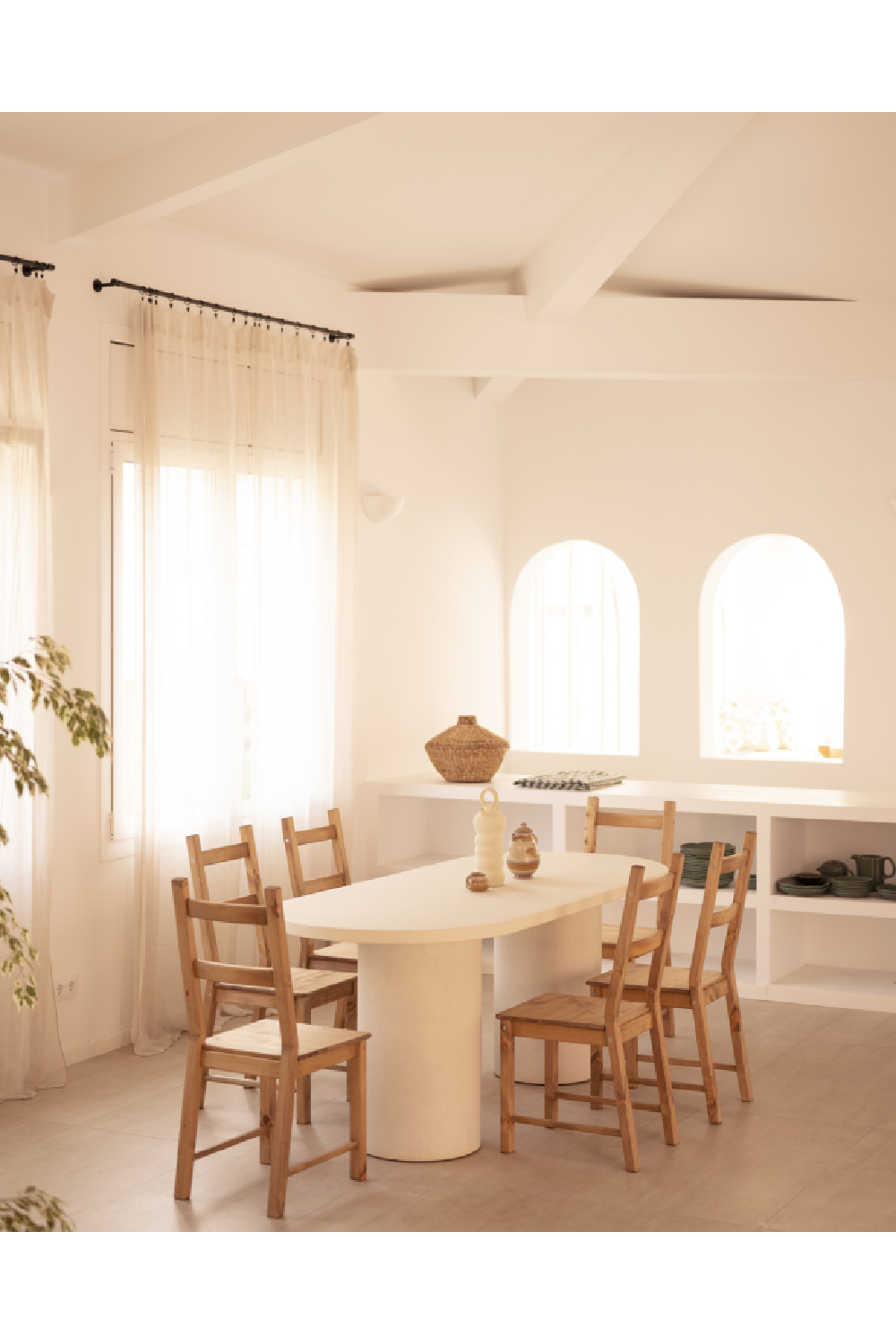 Pine Wood Dining Chair Set (2) | Decowood Lucia | Oroa.com