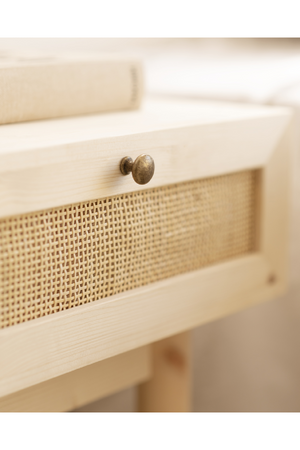Rattan Drawer Bedside Table Set (2) | Decowood Frida | Oroa.com