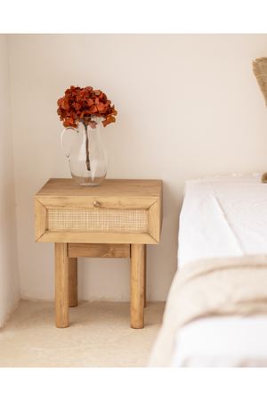 Rattan Drawer Bedside Table Set (2) | Decowood Frida | Oroa.com