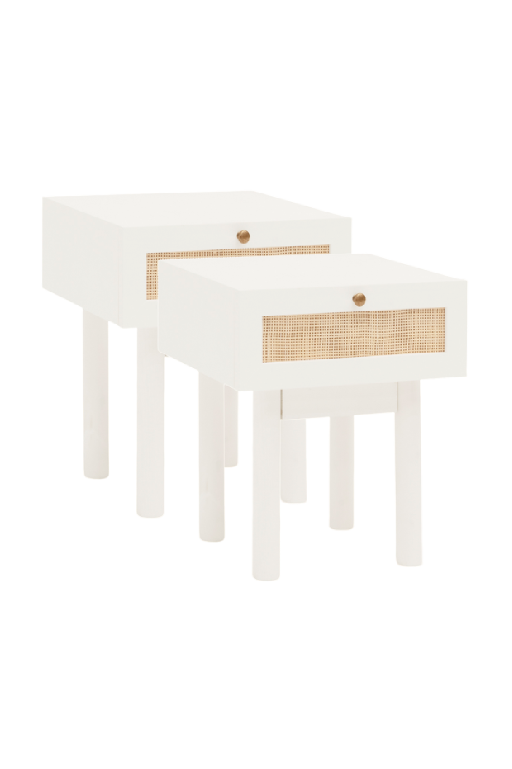Rattan Drawer Bedside Table Set (2) | Decowood Frida | Oroa.com