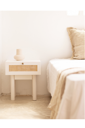Rattan Drawer Bedside Table Set (2) | Decowood Frida | Oroa.com