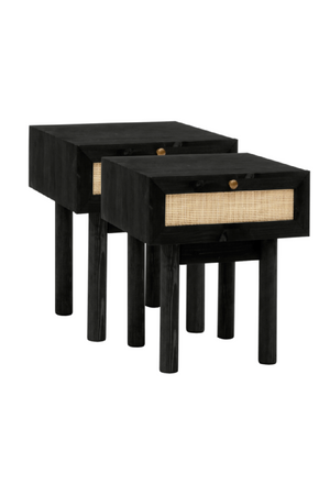 Rattan Drawer Bedside Table Set (2) | Decowood Frida | Oroa.com