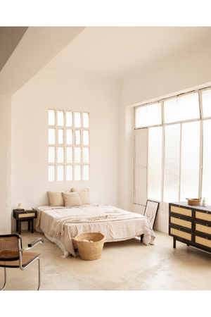 Rattan Drawer Bedside Table Set (2) | Decowood Frida | Oroa.com