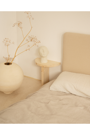 Semi-Circle Wooden Side Tables (2) | Decowood Tokyo | Oroa.com