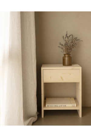 1-Drawer Wooden Bedside Tables (2) | Decowood Martina | Oroa.com
