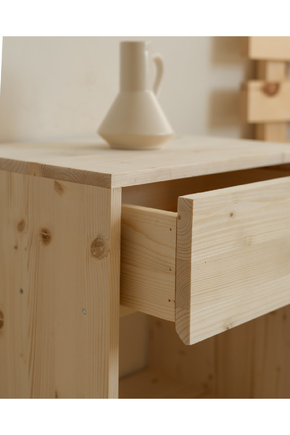 1-Drawer Wooden Bedside Tables (2) | Decowood Martina | Oroa.com