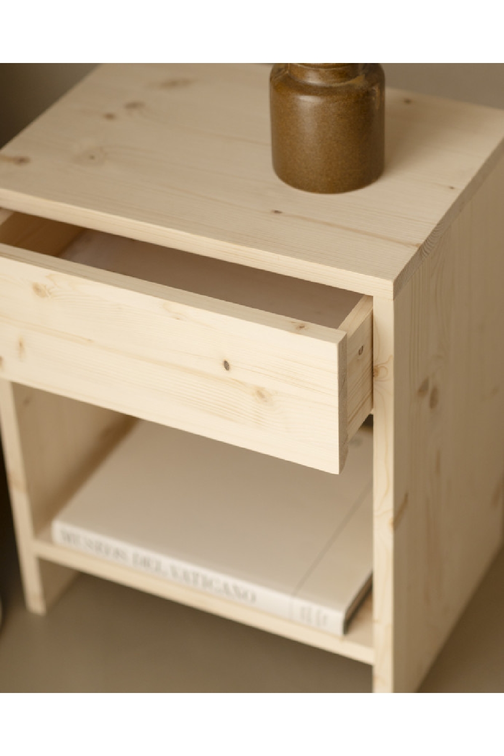 1-Drawer Wooden Bedside Tables (2) | Decowood Martina | Oroa.com