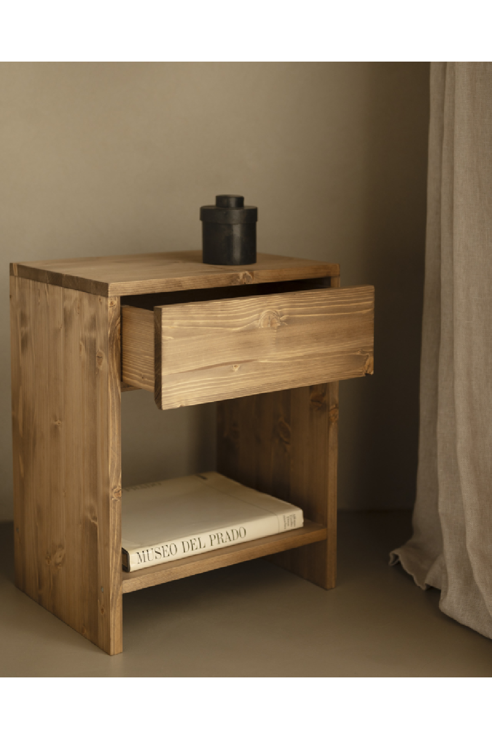 1-Drawer Wooden Bedside Tables (2) | Decowood Martina | Oroa.com