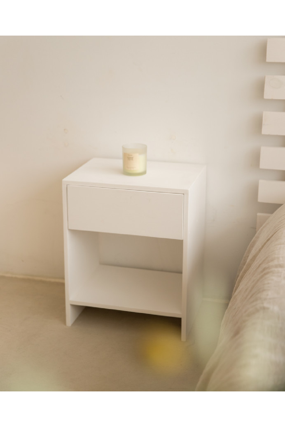 1-Drawer Wooden Bedside Tables (2) | Decowood Martina | Oroa.com