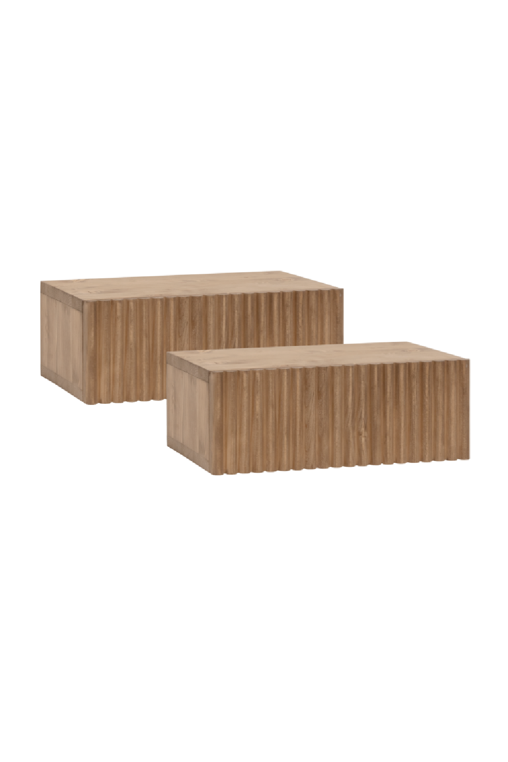 Fluted Floating Bedside Table Set (2) | Decowood Bali | Oroa.com
