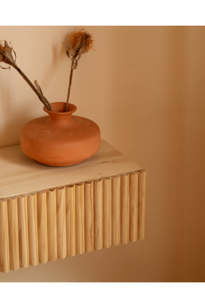 Fluted Floating Bedside Table Set (2) | Decowood Bali | Oroa.com