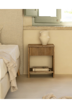 Fluted Drawer Bedside Table Set (2) | Decowood Bali | Oroa.com