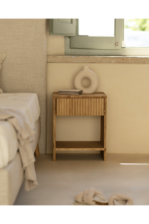 Fluted Drawer Bedside Table Set (2) | Decowood Bali | Oroa.com