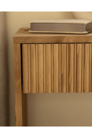 Fluted Drawer Bedside Table Set (2) | Decowood Bali | Oroa.com