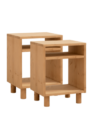 Minimalist Wooden Nightstands (2) | Decowood Hera | Oroa.com