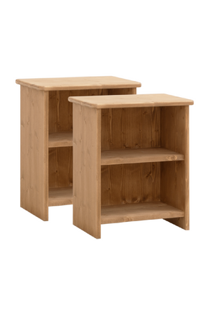 Wooden Open Compartment Nightstands (2) | Decowood Ion | Oroa.com