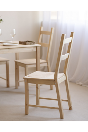 Pine Wood Dining Chair Set (2) | Decowood Lucia | Oroa.com