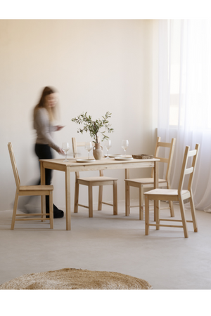 Pine Wood Dining Chair Set (2) | Decowood Lucia | Oroa.com