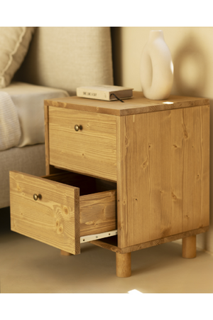 2-Drawer Wooden Nighstand Set (2) | Decowood Saura | Oroa.com
