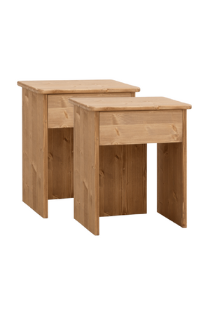Minimalist 1-Drawer Nightstand Set (2) | Decowood Sigrid | Oroa.com