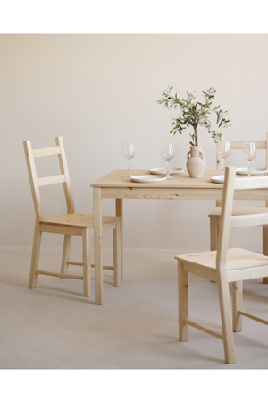 Pine Wood Dining Chair Set (6) | Decowood Lucia | Oroa.com