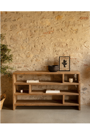 Solid Wood Low Bookshelf | Decowood Rose  | OROA.com