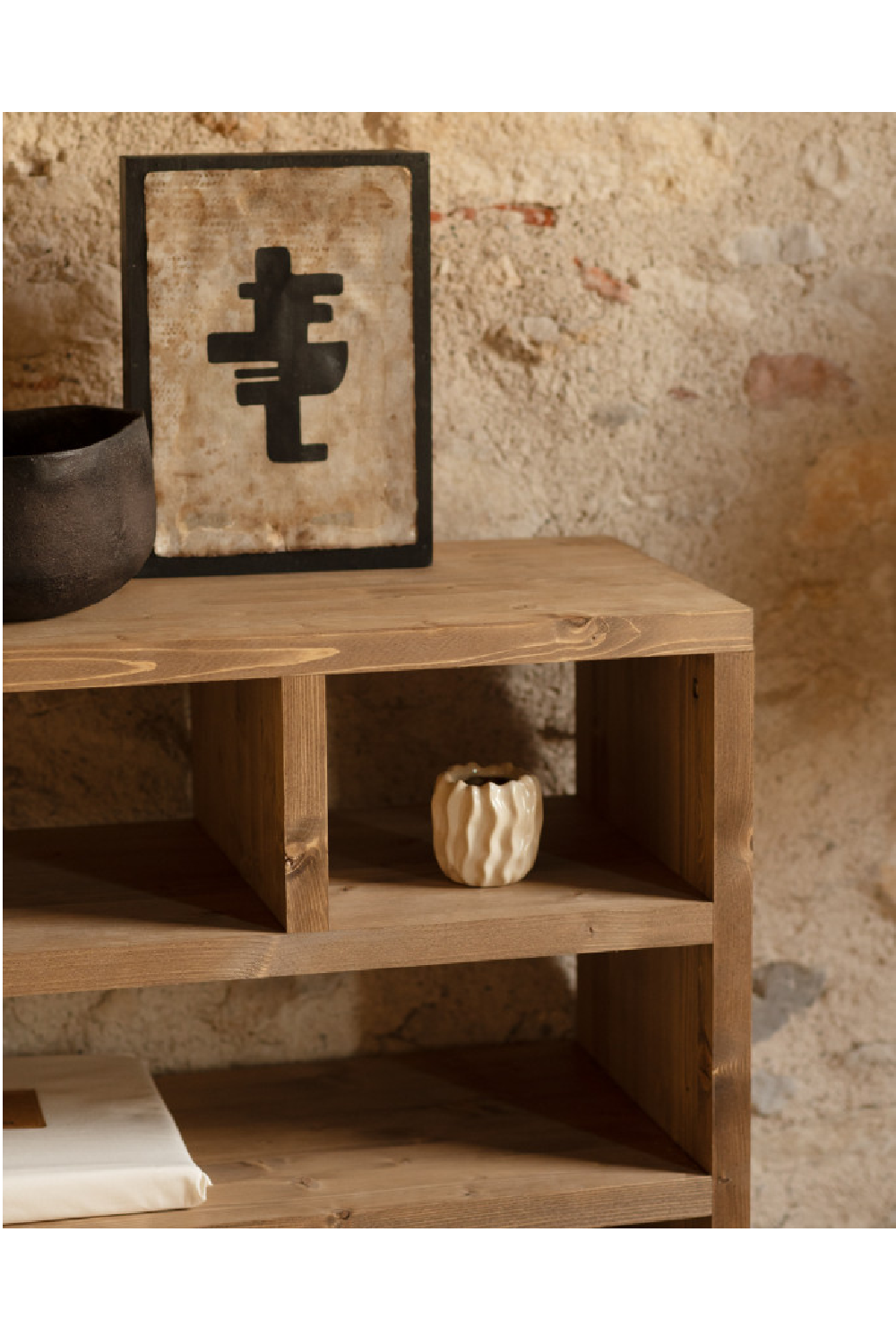 Solid Wood Low Bookshelf | Decowood Rose  | OROA.com