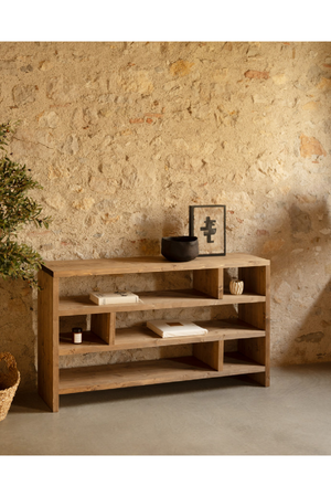 Solid Wood Low Bookshelf | Decowood Rose  | OROA.com