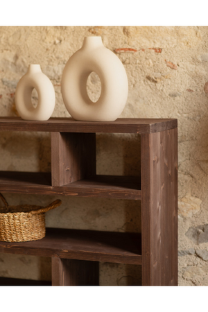 Solid Wood Low Bookshelf | Decowood Rose  | OROA.com
