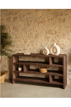 Solid Wood Low Bookshelf | Decowood Rose  | OROA.com