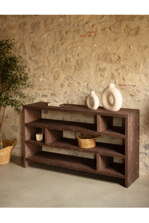 Solid Wood Low Bookshelf | Decowood Rose  | OROA.com