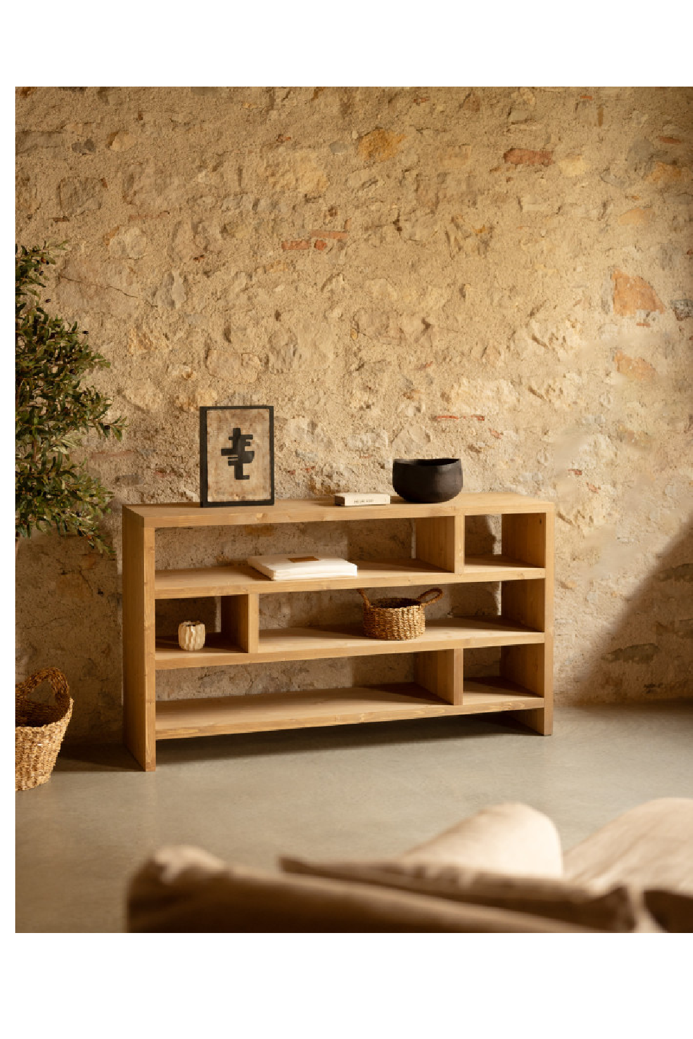 Solid Wood Low Bookshelf | Decowood Rose  | OROA.com