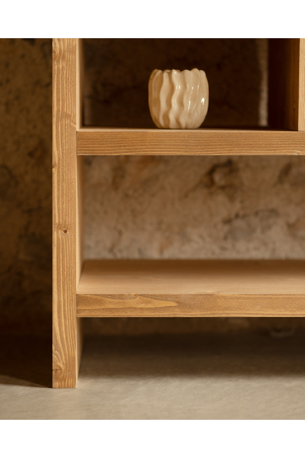 Solid Wood Low Bookshelf | Decowood Rose  | OROA.com