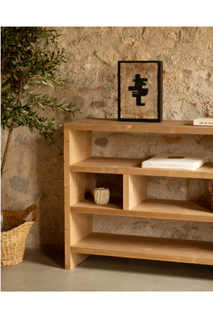 Solid Wood Low Bookshelf | Decowood Rose  | OROA.com