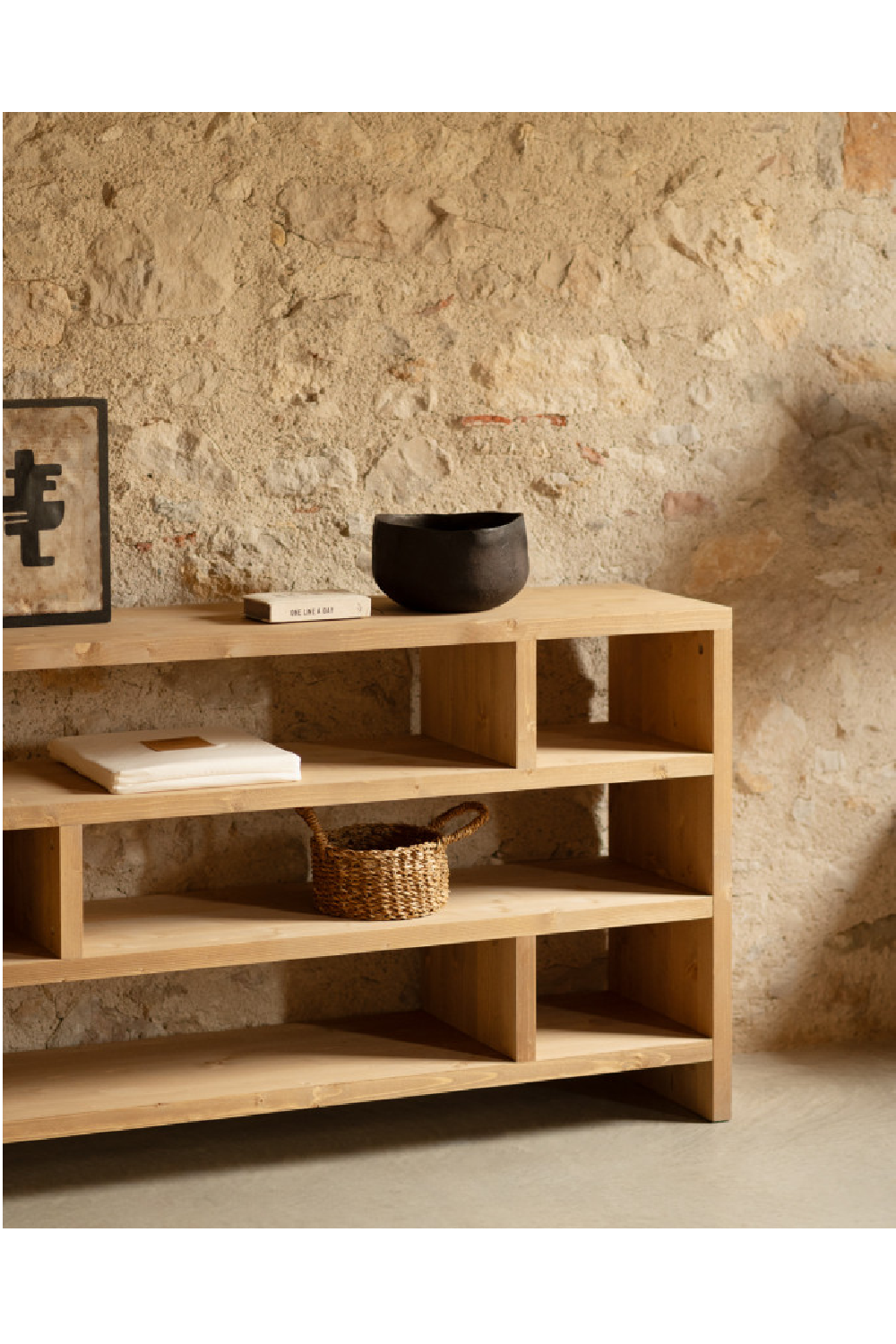 Solid Wood Low Bookshelf | Decowood Rose  | OROA.com