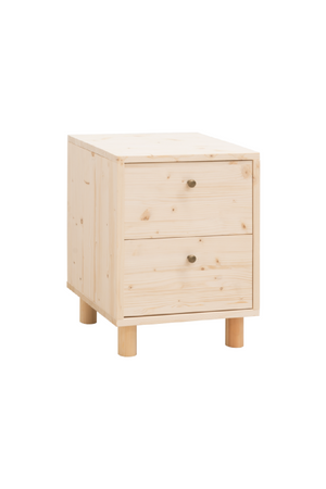 2-Drawer Wooden Bedside Table | Decowood Saura | OROA.com
