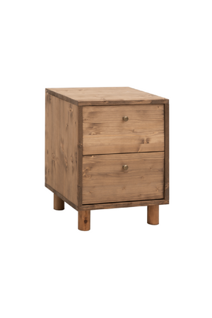 2-Drawer Wooden Bedside Table | Decowood Saura | OROA.com