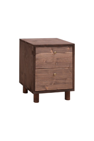 2-Drawer Wooden Bedside Table | Decowood Saura | OROA.com