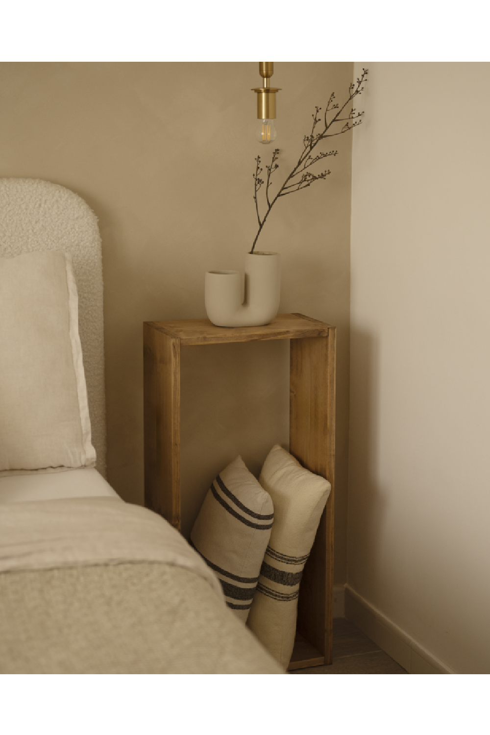 Minimalist Wooden Side Shelf | Decowood Saura | OROA.com