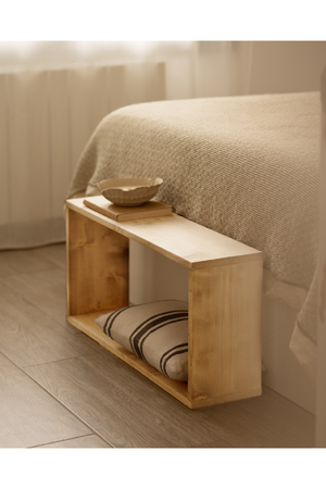 Minimalist Wooden Side Shelf | Decowood Saura | OROA.com