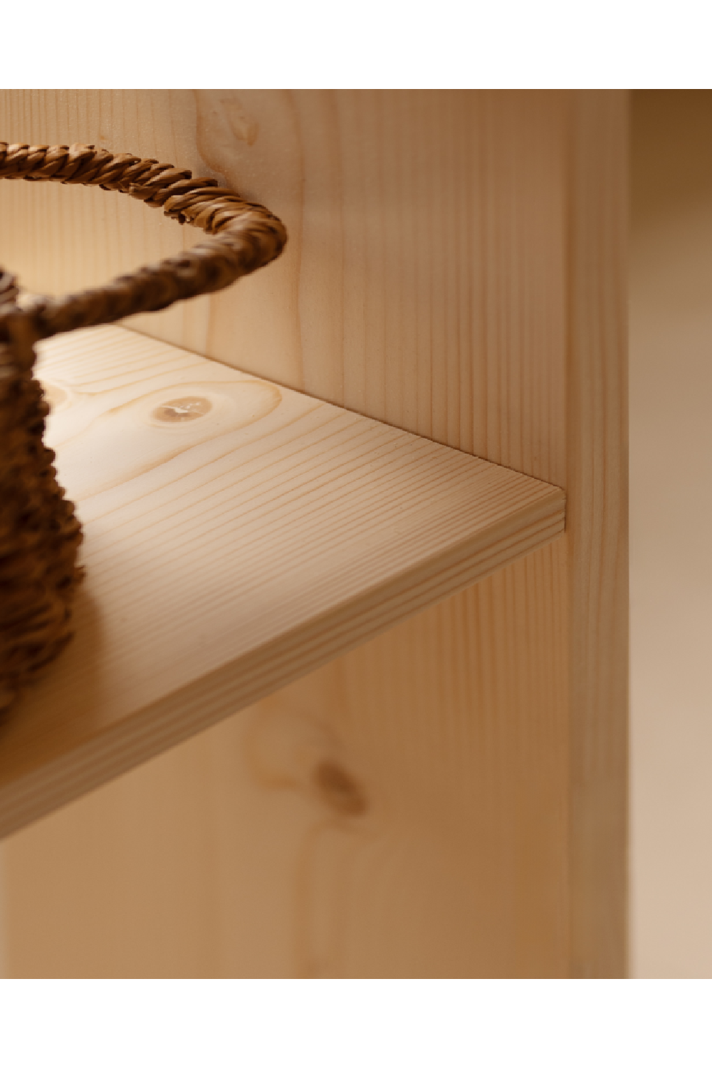 Minimalist Wooden Side Shelf | Decowood Saura | OROA.com