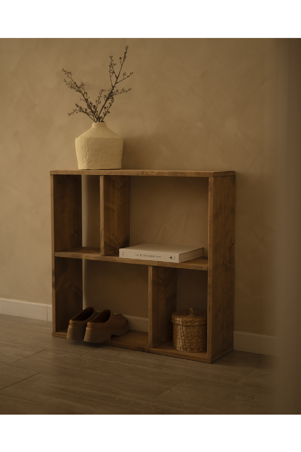 Minimalist Wooden Side Shelf | Decowood Saura | OROA.com