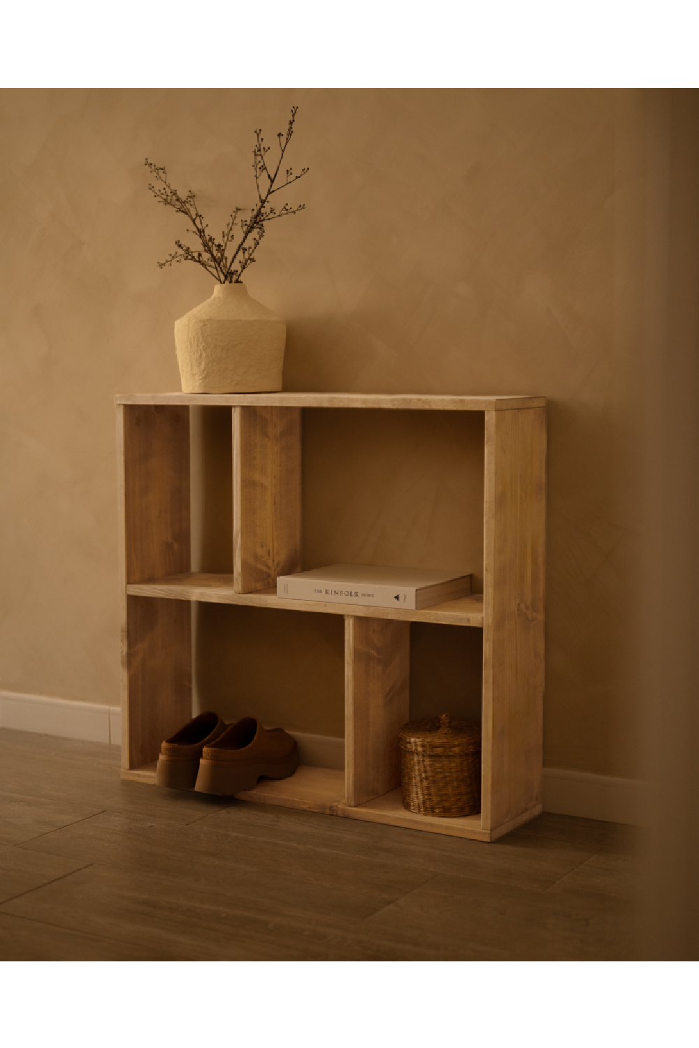Minimalist Wooden Side Shelf | Decowood Saura | OROA.com