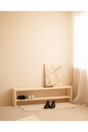Solid Wood Shoe Bench | Decowood Telva | OROA.com