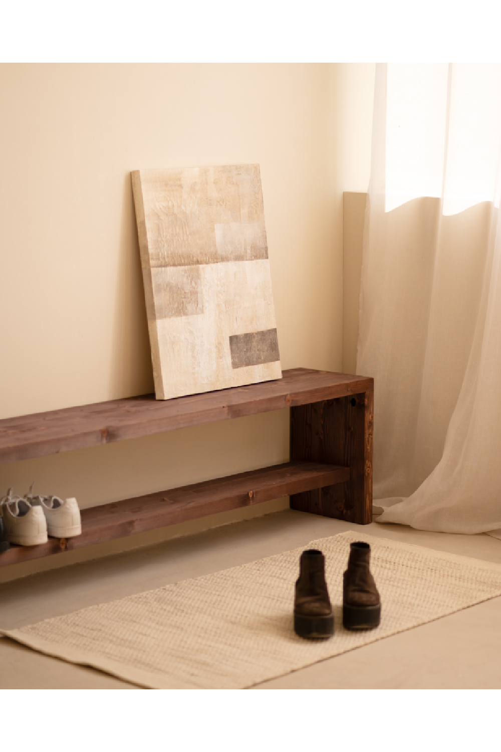 Solid Wood Shoe Bench | Decowood Telva | OROA.com