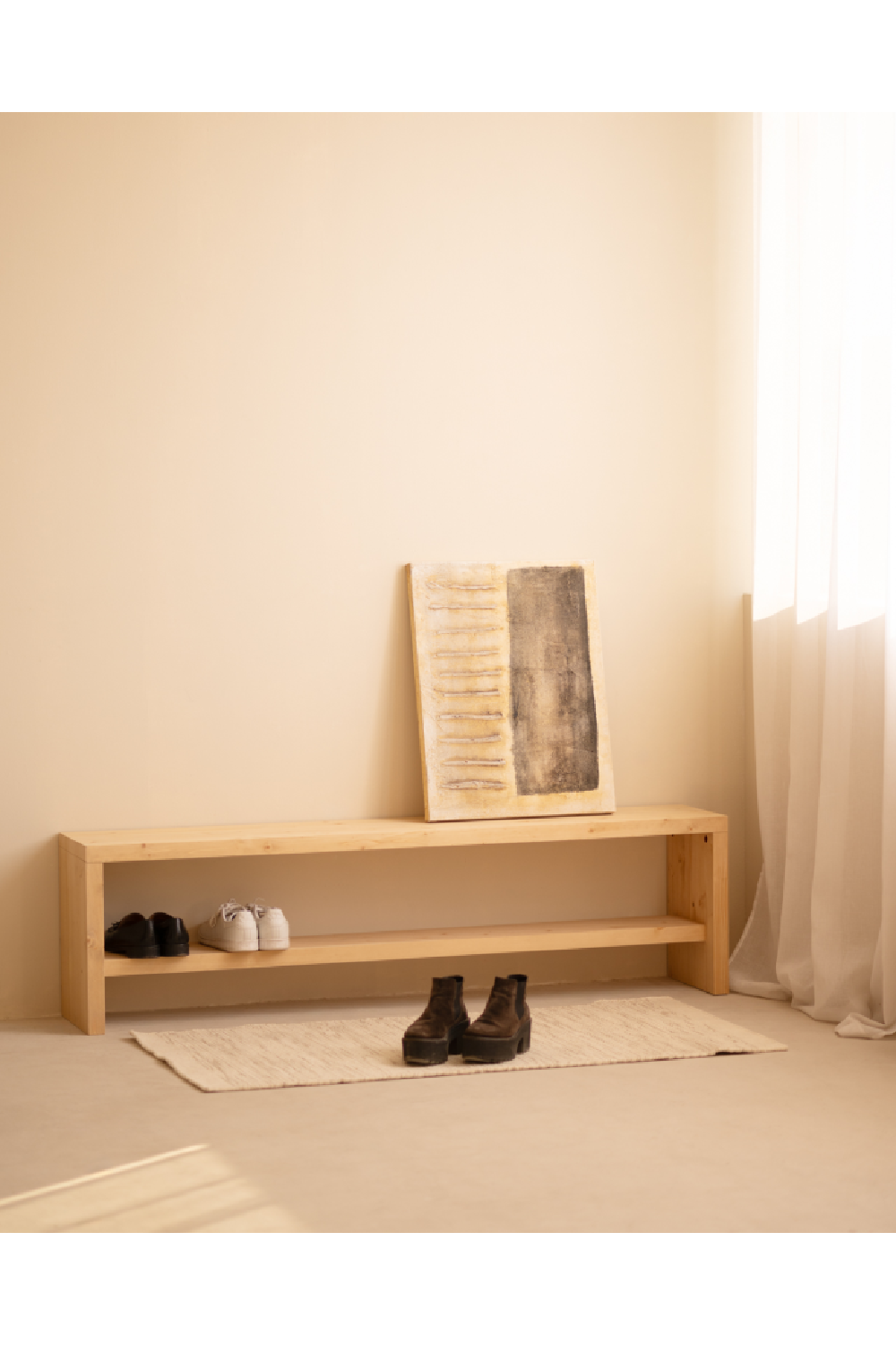 Solid Wood Shoe Bench | Decowood Telva | OROA.com