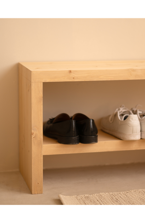 Solid Wood Shoe Bench | Decowood Telva | OROA.com
