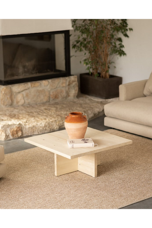 Square Solid Wood Coffee Table | Decowood Tena | Oroa.com